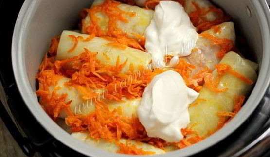 голубцы с фаршем и пшеном в мультиварке