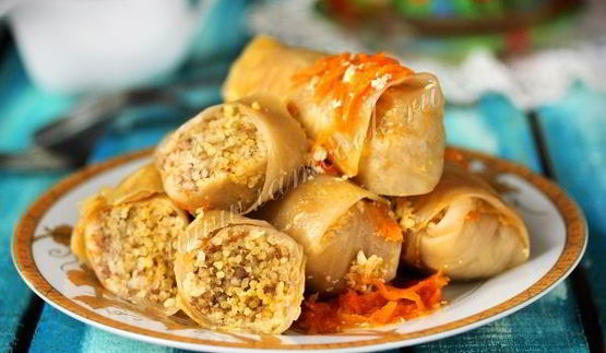 голубцы с фаршем и пшеном в мультиварке