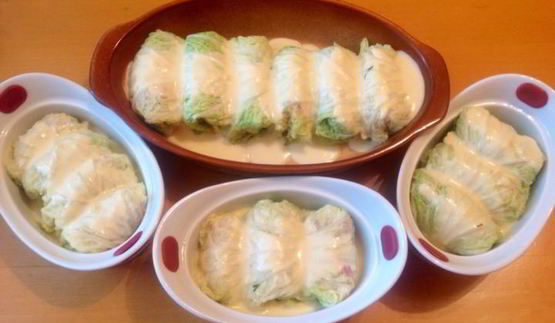 голубцы с кускусом и семгой