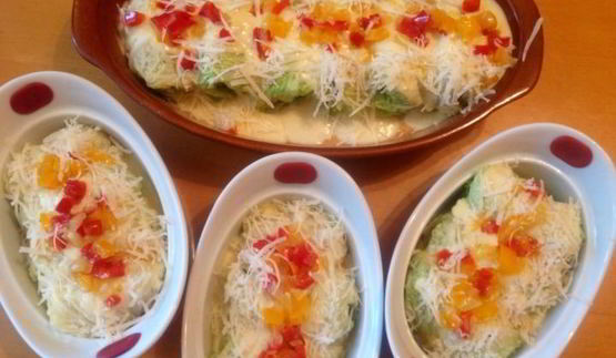 голубцы с кускусом и семгой