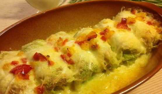 голубцы с кускусом и семгой