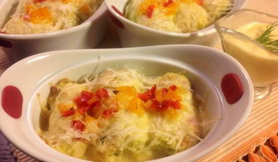 голубцы с кускусом и семгой