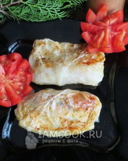 Рецепт голубцов с сосисками и сыром