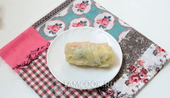 голубцы с сосисками и сыром