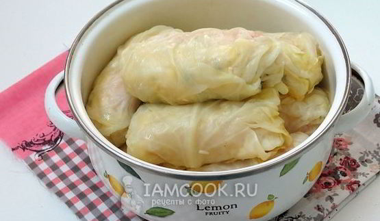 голубцы с сосисками и сыром