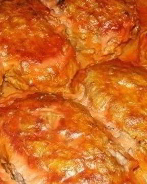 Ленивые голубцы с мясным фаршем в томатном соусе