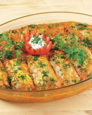 Постные голубцы с грибами