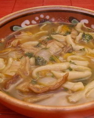 Грибная лапша из сушеных грибов