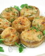 Фаршированные шампиньоны с фаршем