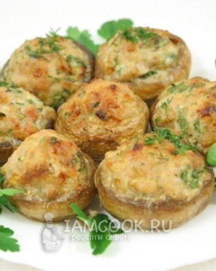 Рецепт фаршированных шампиньонов с фаршем