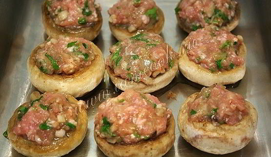 фаршированные шампиньоны с фаршем