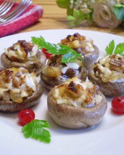 Рецепт грибов фаршированных в духовке