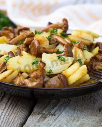 Рецепт грибов лисички жареные с картошкой