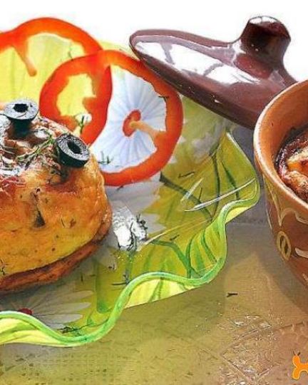 Рецепт грибов с овощами в горшочках