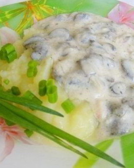 Рецепт грибов в сметанном соусе