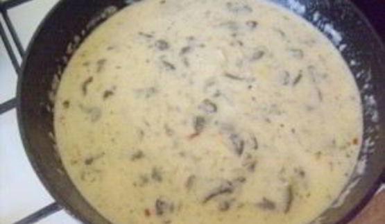 грибы в сметанном соусе