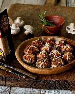 Грибы, запеченные с перцем и миндалем