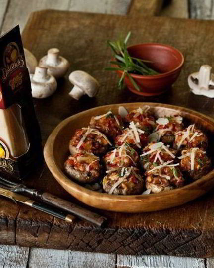 Рецепт грибов, запеченных с перцем и миндалем