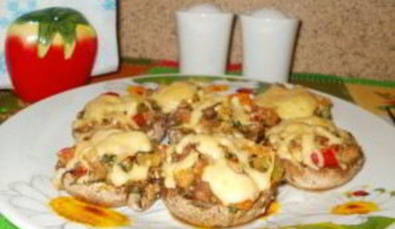 постные фаршированные грибы