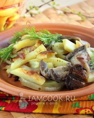 Вешенки жареные с картошкой