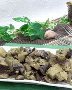 Жареные грибы с баклажанами