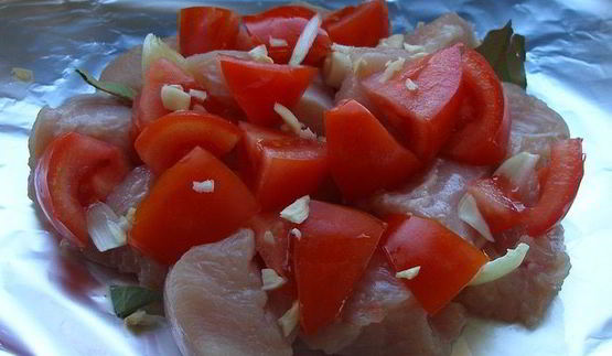 гуляш из индейки в фольге