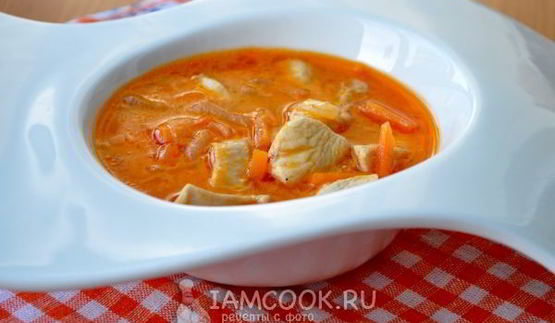 гуляш из куриной грудки