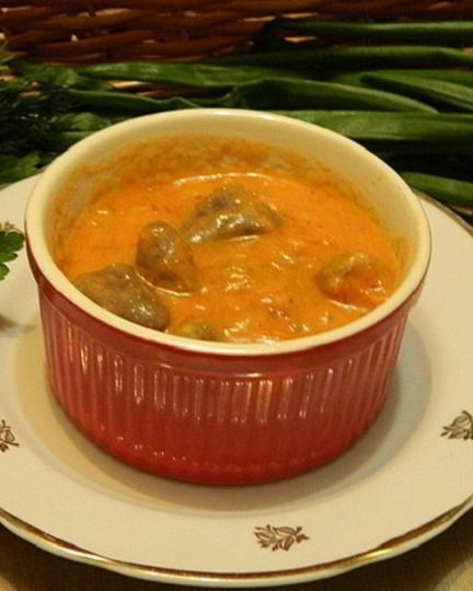 Рецепт гуляша из куриных сердечек