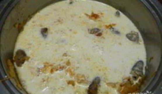 гуляш из куриных сердечек