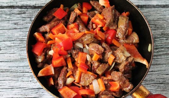 гуляш из печени с подливкой