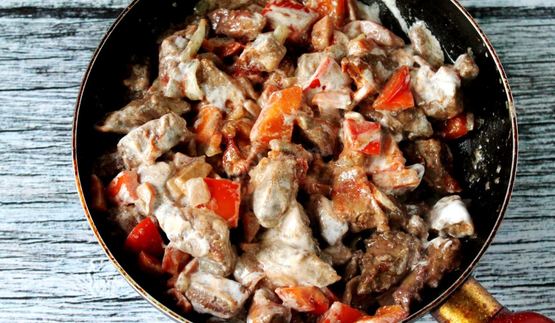 гуляш из печени с подливкой