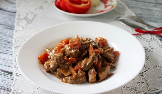 гуляш из печени с подливкой
