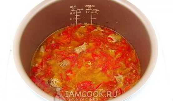 гуляш из свинины по-мадьярски в мультиварке