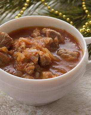 Гуляш из свиного окорока