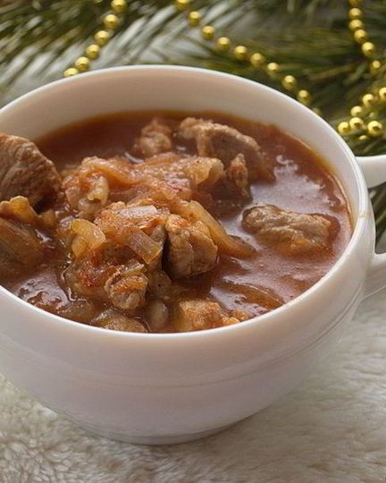 Рецепт гуляша из свиного окорока