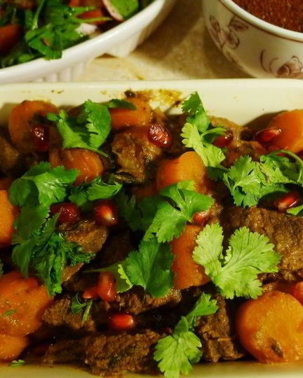 Рецепт гуляша с гранатом