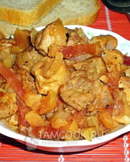 Рецепт свиного гуляша с китайской редькой