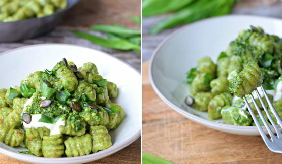 картофельные ньокки с черемшой