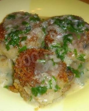 Картофельно грибные котлеты