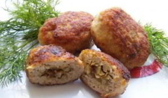 котлеты из фарша с грибами