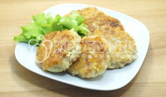 куриные котлеты с кабачком