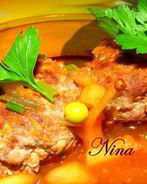 Мясные котлеты с необычным подливом из яблока