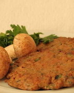 Печеночные котлеты с грибами