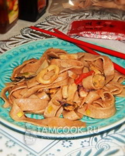 Рецепт лапши с морепродуктами