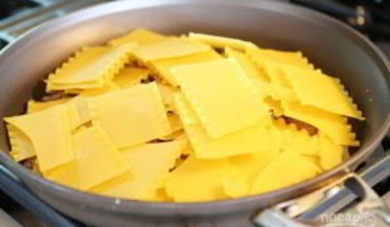 быстрая лазанья на плите