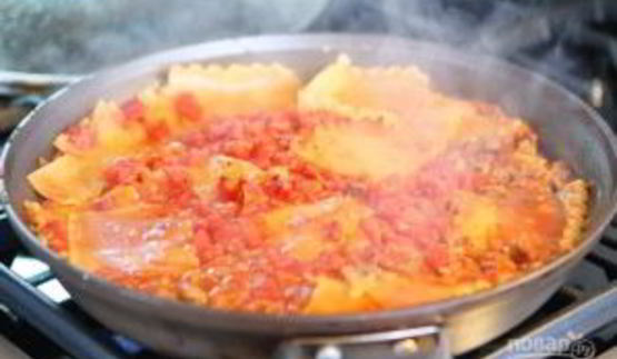 быстрая лазанья на плите