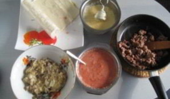 лазанья из слоеного теста