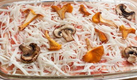 лазанья с грибами