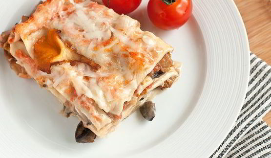 лазанья с грибами
