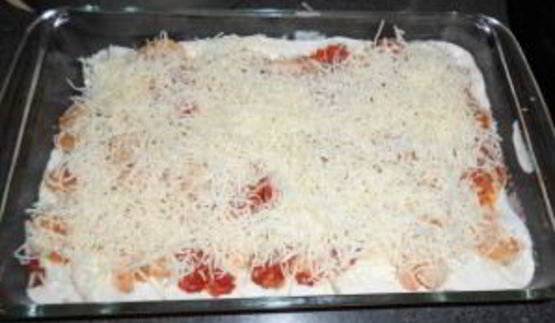 лазанья с креветками